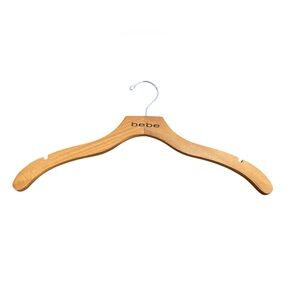 Bebe Natural Wood Hanger Vintage 90s